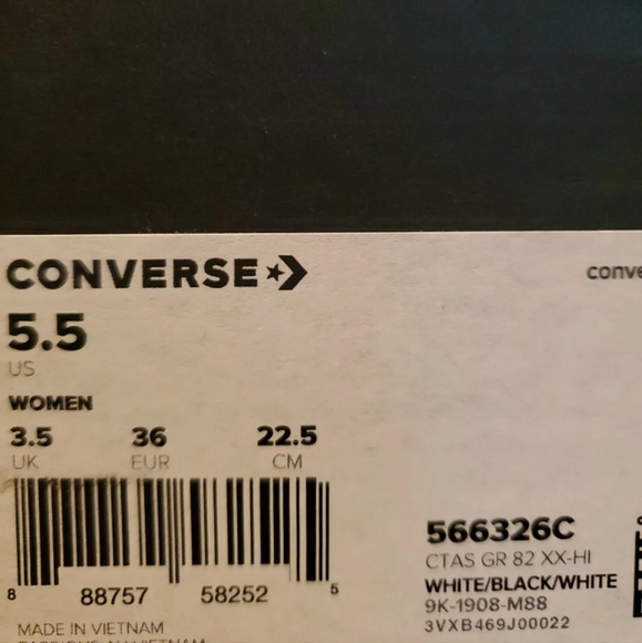 CONVERSE Chuck Taylor All Star GR 82 XX HI WOMEN'S SIZE: 5.5 (566326C) - Picture 10 of 10